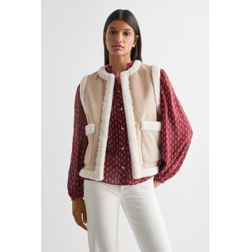 Vesta din blana shearling sintetica