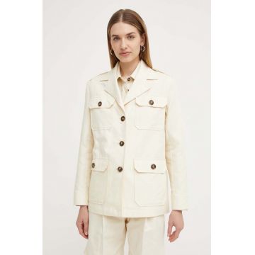 Weekend Max Mara geacă din amestec de in culoarea bej, de tranzitie, 2415041013600