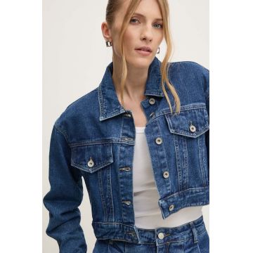 Answear Lab geacă din denim femei, de tranziție, oversized