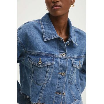 Answear Lab geacă din denim femei, de tranziție, oversized