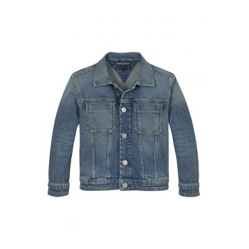 Jacheta din denim cu maneci lungi Jacheta din denim cu maneci lungi