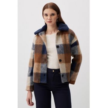 JAcheta slim fit cu model in carouri