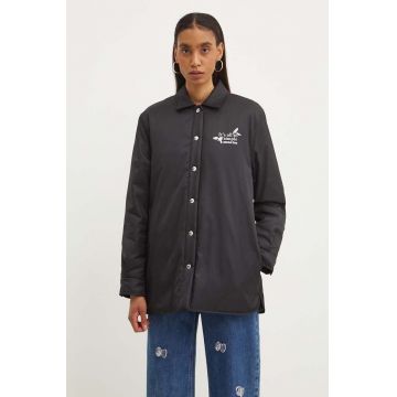 Moschino Jeans geaca femei, culoarea negru, de tranzitie, 0608.8217