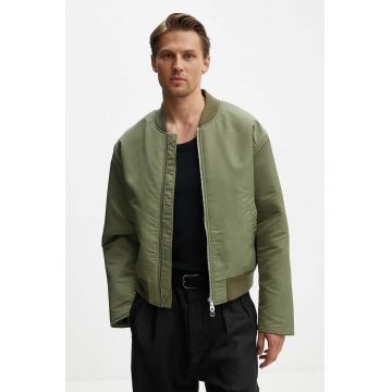 Sunflower geaca bomber barbati, culoarea verde, de tranzitie, 4140
