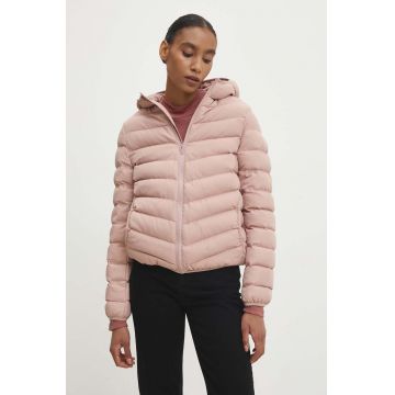 Answear Lab geaca femei, culoarea roz, de tranzitie Answear Lab geaca femei, culoarea roz, de tranzitie