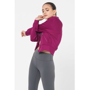 Bluza de trening cu fermoar si tehnologie Dri-FIT pentru tenis Heritage