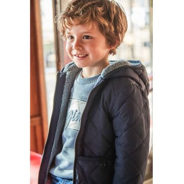 Geaca reversibila cu gluga - Albastru ultramarin