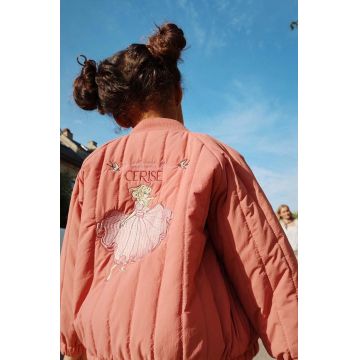 Konges Sløjd geaca bomber pentru copii JUNO FRILL BOMBER JACKET culoarea roz, KS101246 Konges Sløjd geaca bomber pentru copii JUNO FRILL BOMBER JACKET culoarea roz, KS101246