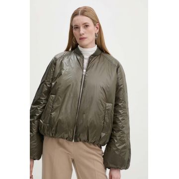 Samsoe Samsoe geaca SAPADDY femei, culoarea verde, de iarna, F24300009