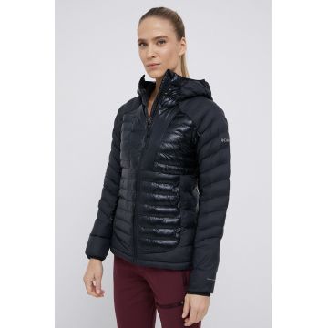 Columbia geacă W Labyrinth Loop Hooded Jacket femei, culoarea negru 1955323