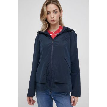 Emporio Armani windbreaker culoarea albastru marin, de tranzitie