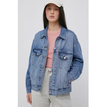 Levi's geacă din denim femei, de tranziție, oversized A1743.0004-MedIndigoW