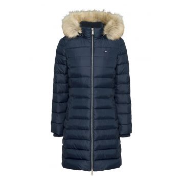 Geaca cu umplutura de puf - gluga si garnitura de blana sintetica