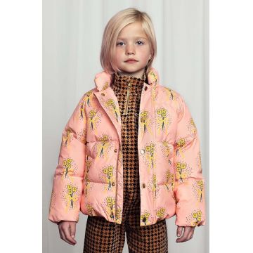 Mini Rodini geaca copii Winter flowers culoarea roz, 2471011328 Mini Rodini geaca copii Winter flowers culoarea roz, 2471011328