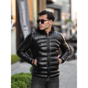 Geaca barbati groasa de iarna neagra cu mic defect DEF12345 D1-3