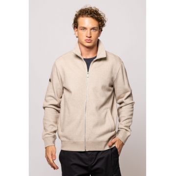 Bluza de trening cu fermoar si guler inalt Tresor