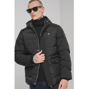 Geaca matlasata cu gluga Altop - Negru