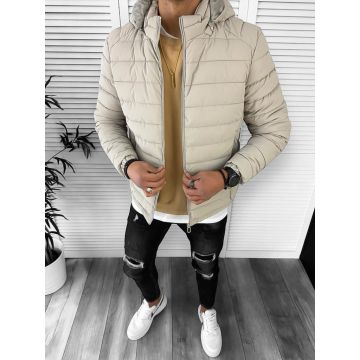 Geaca barbati de iarna  imblanita  bej 5188 D1-4