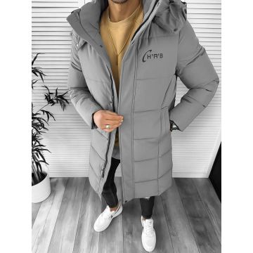 Geaca barbati groasa de iarna  gri A07 T57-4