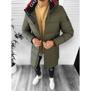 Geaca barbati groasa de iarna kaki A08 49-2