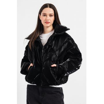 Geaca cu vatelina si guler inalt Lexus - Negru