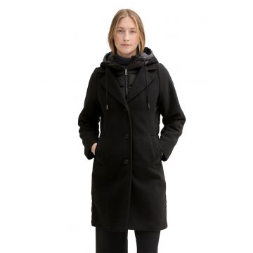 Palton cu buzunare oblice si model 2 in 1