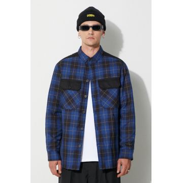Neil Barett geacă LOOSE BICOLOR FLAP POCKET PADDED bărbați, de tranziție, oversize, PBCS024C.V041C.3705