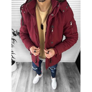 Geaca barbati de iarna  imblanita  grena  6693 Z4-1
