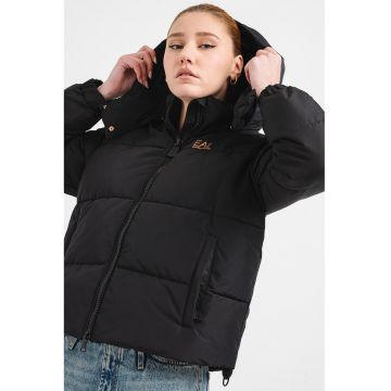 Geaca cu gluga detasabila - Negru