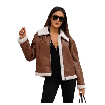 Geaca de piele pentru femei  JS/11Z8176