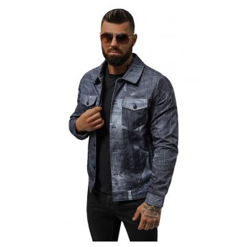 Jacheta de primavara barbati albastru marin  O/3A178