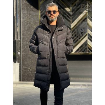 Geaca barbati groasa de iarna  neagra cu mic defect DEF562  57-3