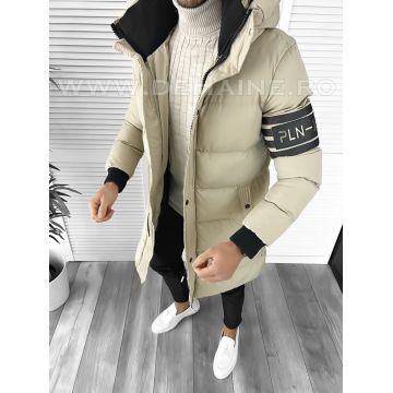 Geaca barbati groasa bej de iarna cu defect DEF9025a  D0-5