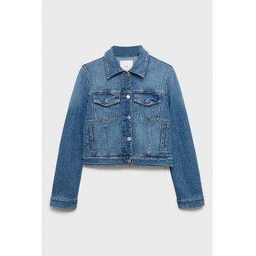 Jacheta din denim cu buzunare multiple