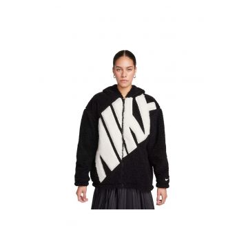 Geaca  pentru Femei - w nsw logo sherpa jkt - FB8695-010 - M INTL - Negru