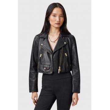 Jacheta biker crop din piele Elora