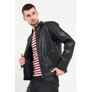 Jacheta biker din piele ecologica