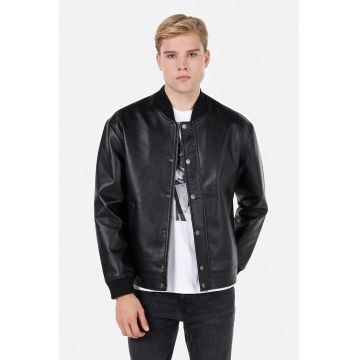 Jacheta bomber de piele ecologica