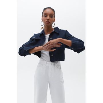 Jacheta de denim din amestec de lyocell