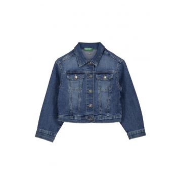 Jacheta din denim cu nasturi