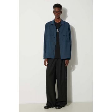 Paul Smith jachetă de cămașă din lână culoarea turcoaz, de tranzitie, M1R-703Y-M02212