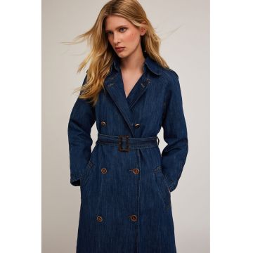 Trenci din amestec de in si denim