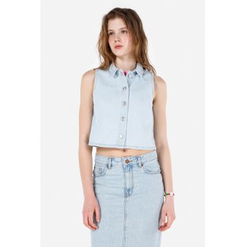 Vesta crop din denim