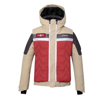 Geaca de schi 3 in 1  bej - poliester - cu gluga - pentru barbati -