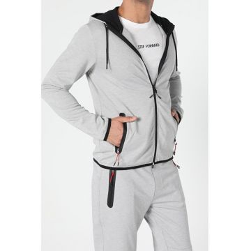 Hanorac slim fit cu fermoar