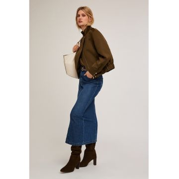 Jacheta bomber din satin Duchesse