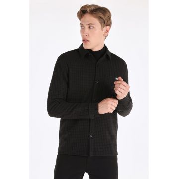 Jacheta-camasa cu aspect texturat