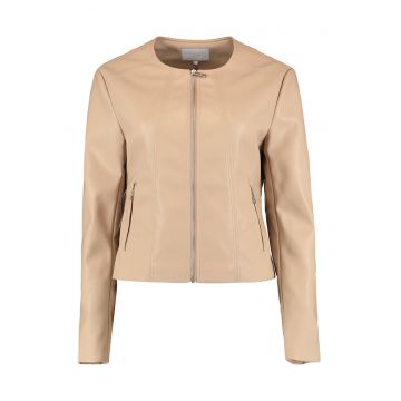 Jacheta crop de piele ecologica