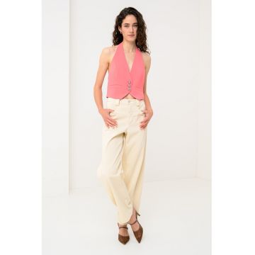 Vesta crop cu decolteu in V