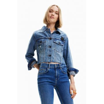 Desigual geacă din denim pentru copii femei, de tranziție